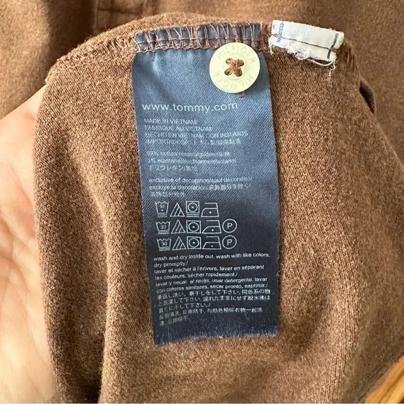 Tommy Hilfiger Chocolate Brown Golf Shirt Slim Fit - Large - Picture 5 of 8